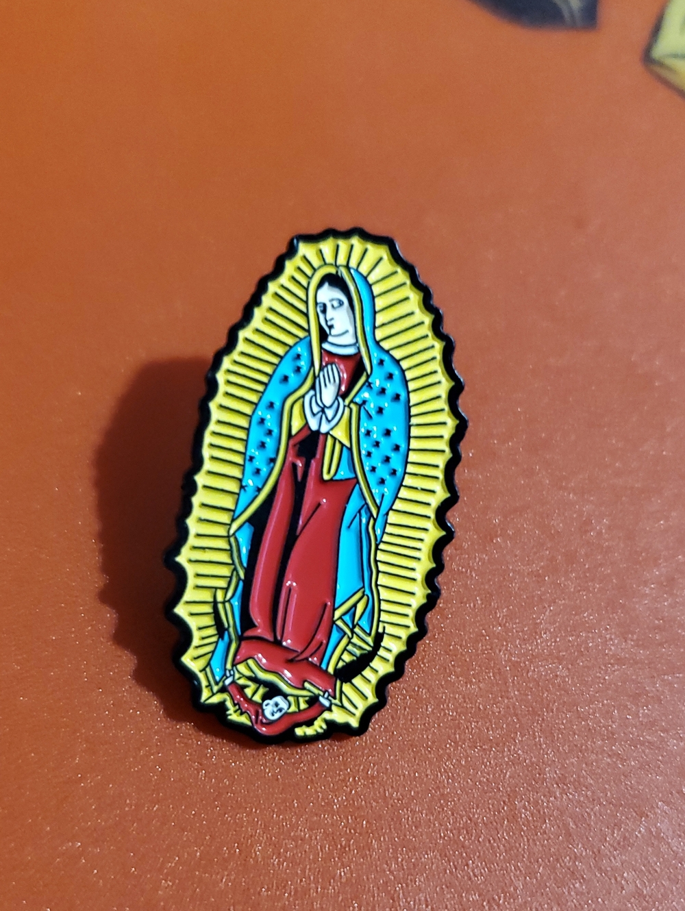 Religious Enamel Pin Virgin Mary